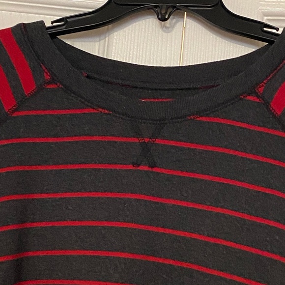 Eddie Bauer 2X sweater sweatshirt charcoal red top - Picture 2 of 10